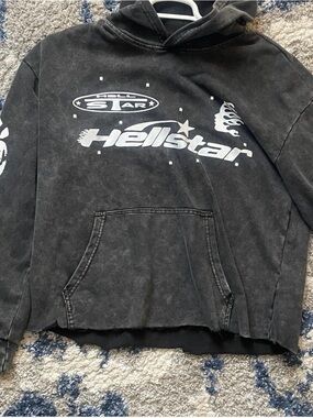 Hellstar Black Crop Hoodie - Hellstar Brand